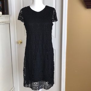 Beautiful black crochet overlay dress